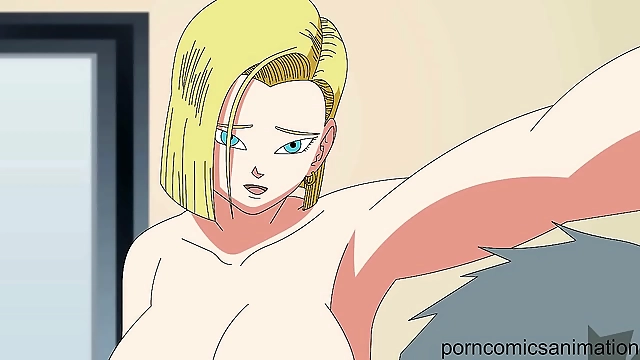 ドラゴンボールZのXXXポルノパロディであなたの内なる尻軽女を解き放つ - 熟女アンドロイド18のハードセックスDEMO（変態アニメ）